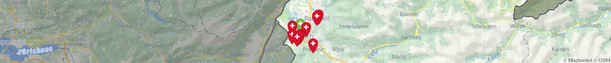 Map view for Pharmacies emergency services nearby Göfis (Feldkirch, Vorarlberg)